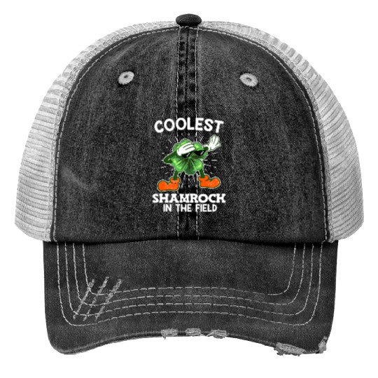 Coolest shamrock St. Patrick's Day Print Trucker Hats