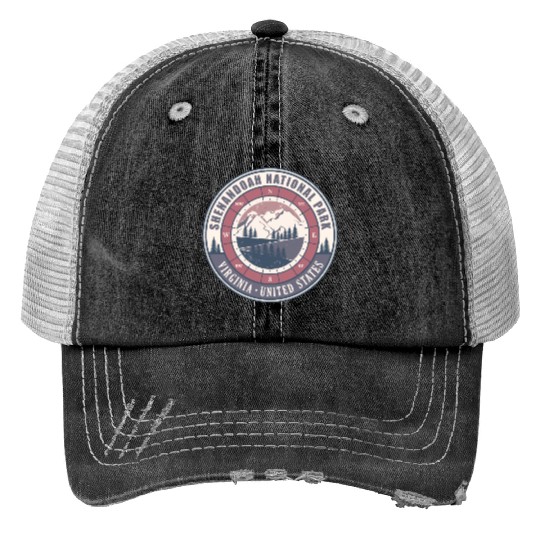 Shenandoah National Park Virginia US Hiking Print Trucker Hats