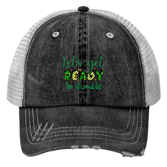 Lets get Patricks Day Sublimation Print Trucker Hats