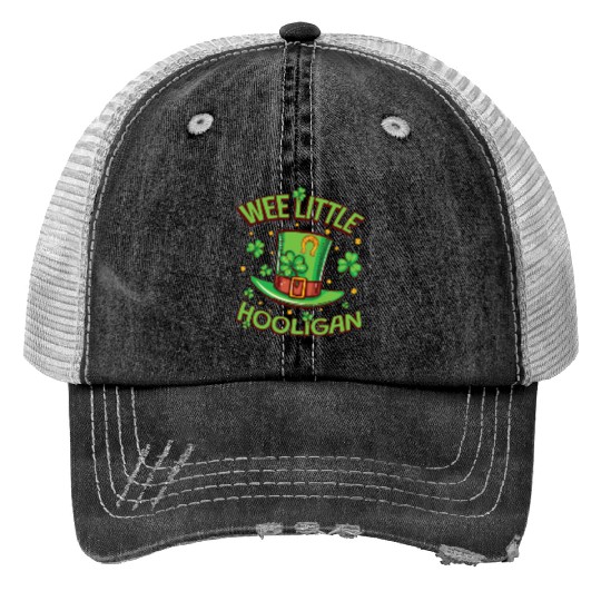 Wee Little Hooligan Print Trucker Hats