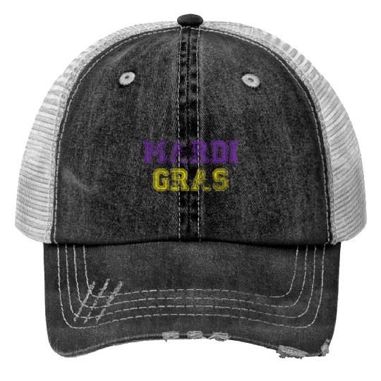 Mardi Gras Carnival Fiesta Party Louisiana New Orl Print Trucker Hats