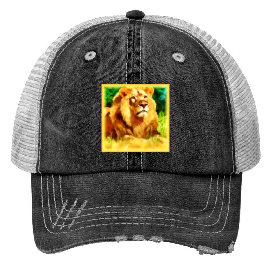 Lion King In The Forest. Buy Now Print Trucker Hats