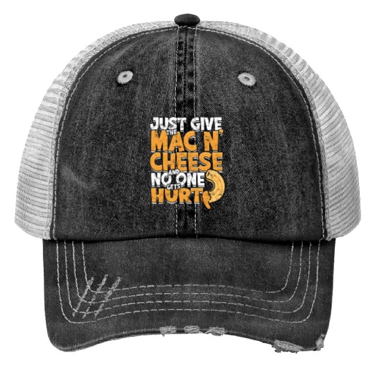 Mac N' Cheese Taster Pasta Food Macaroni Print Trucker Hats