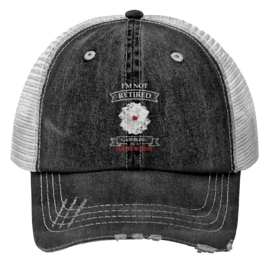 Casino Win Blackjack Game Print Trucker Hats