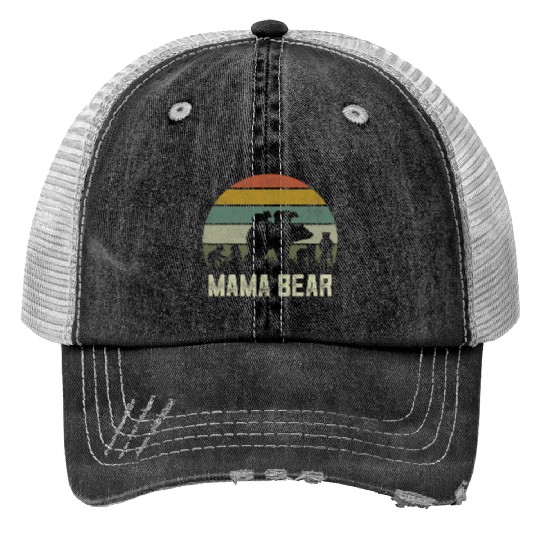 Grandmother Grandma Print Trucker Hats 6 Cub Kids Mama Bear
