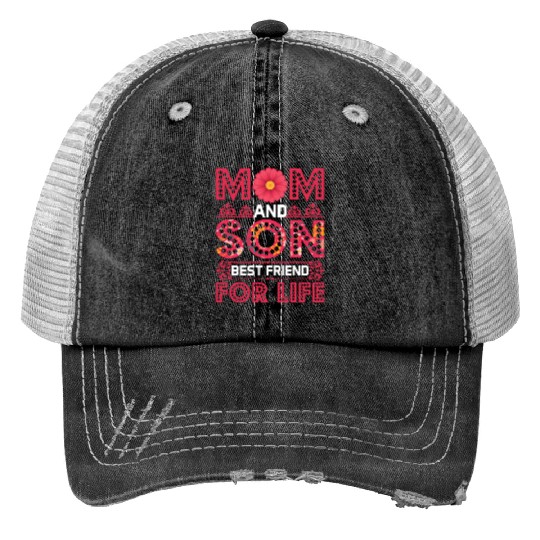 Mom And Son Print Trucker Hats