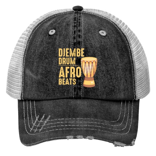 Djembe Player Drummer Music Drum Musician Print Trucker Hats