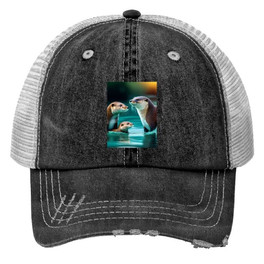 "Ducks in the Pond" Print Trucker Hats