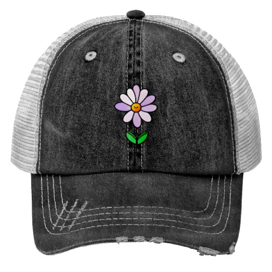 Lavender Flower Art Print Trucker Hats