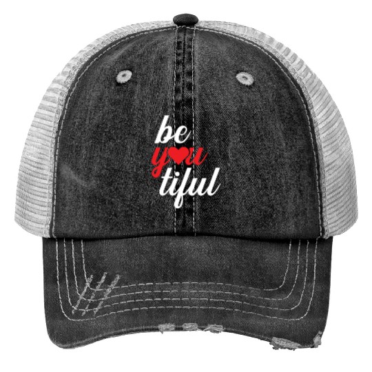 Beautiful Valentine s Day Love Heart I Love You Print Trucker Hats
