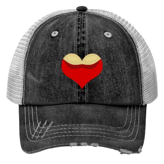 Boobies love heart Print Trucker Hats