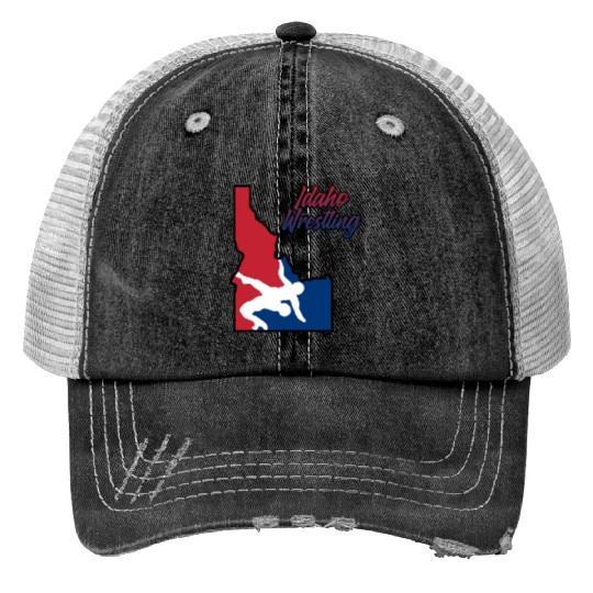 Idaho Wrestling (USA Colors) Print Trucker Hats