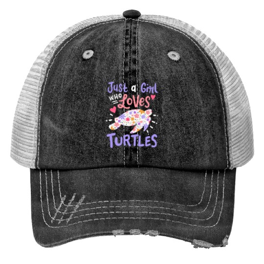 Sea Turtle Turtle Lover Print Trucker Hats