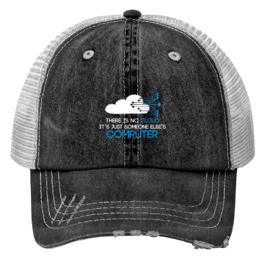 The Codefather Computer Scientist Programmer Cloud Print Trucker Hats