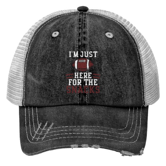 I'm Just Here For The Snacks Print Trucker Hats