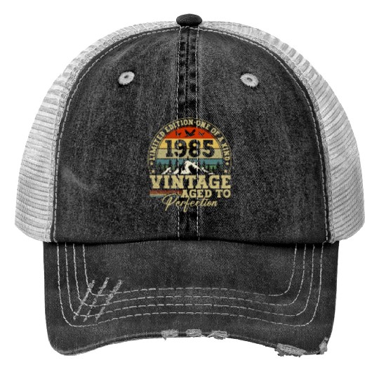 Vintage Limited Edition One Of A Kind 1985 Print Trucker Hats