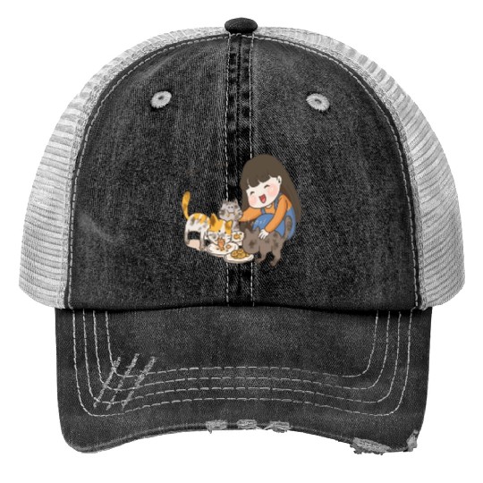 Crazy Cat Lady is My Destiny Print Trucker Hats