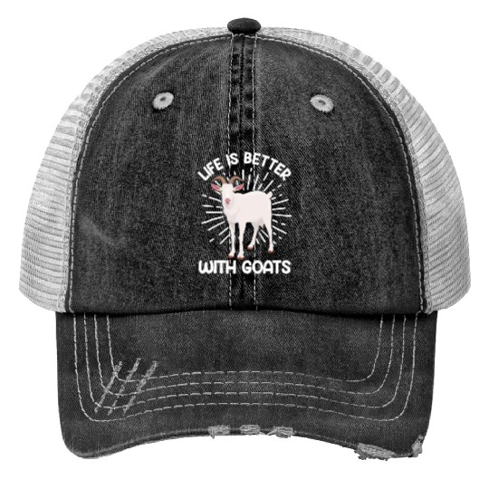 Cool Goats For Men Women Goat Whisperer Nubian Print Trucker Hats