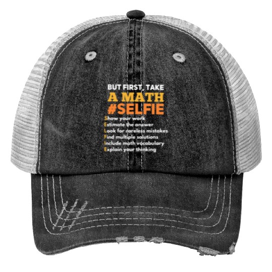 Funny Math Teacher For A Math Nerd Print Trucker Hats