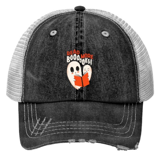Cute BOO Read More Book Librarian English Teacher Print Trucker Hats