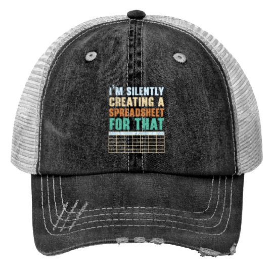 Statistics Numbers Data Science Statistician Print Trucker Hats