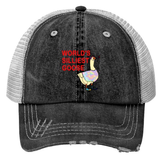 World's Silliest Goose Print Trucker Hats