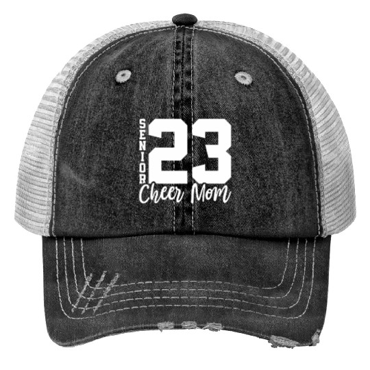 Senior Cheer Mom 23 Cheerleader Parent Class of 20 Print Trucker Hats