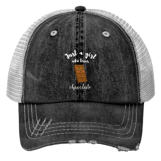 Chocolate Humor Chocolate Print Trucker Hats