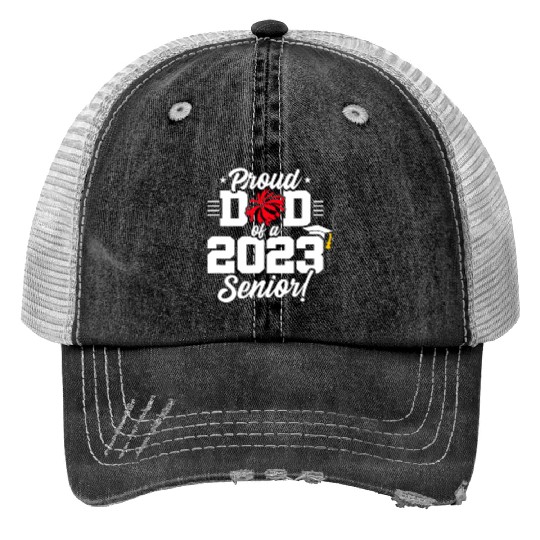 Senior Year - Cheerleading Dad - Class of 2023 - S Print Trucker Hats