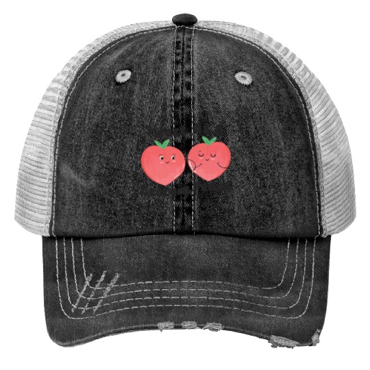 Sweet As A Georgia Peach Cute Funny Southern Print Trucker Hats
