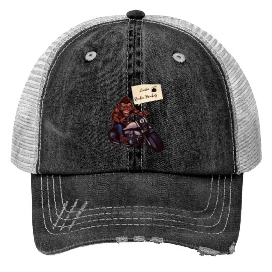 zombie Raider Monkey Print Trucker Hats