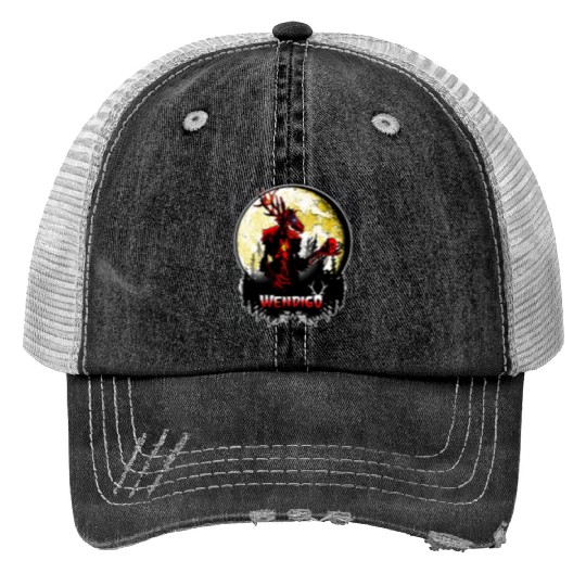 Wendigo New Monster inwalker Cryptid Evil Print Trucker Hats