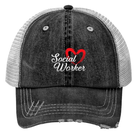 Social Worker Social Work Psychology Counseling Print Trucker Hats