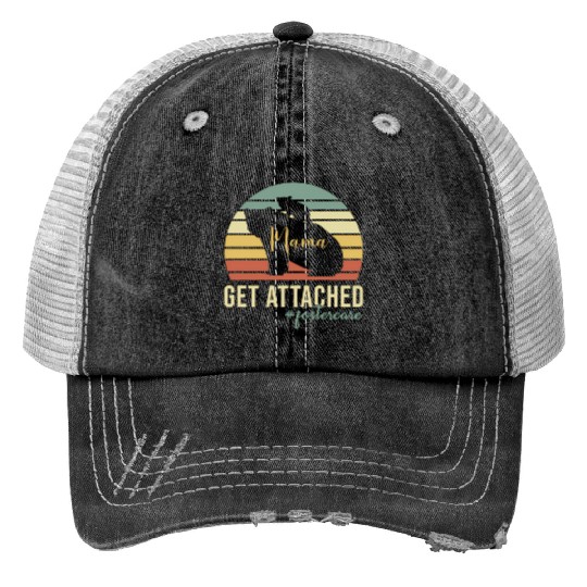 Get Attached Foster Care Mom Mama Bear Cub Print Trucker Hats