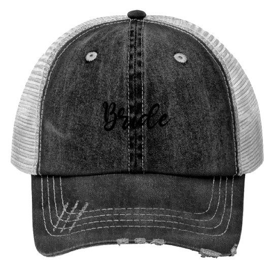 Wedding Bride Est 2023 Bridal Print Trucker Hats