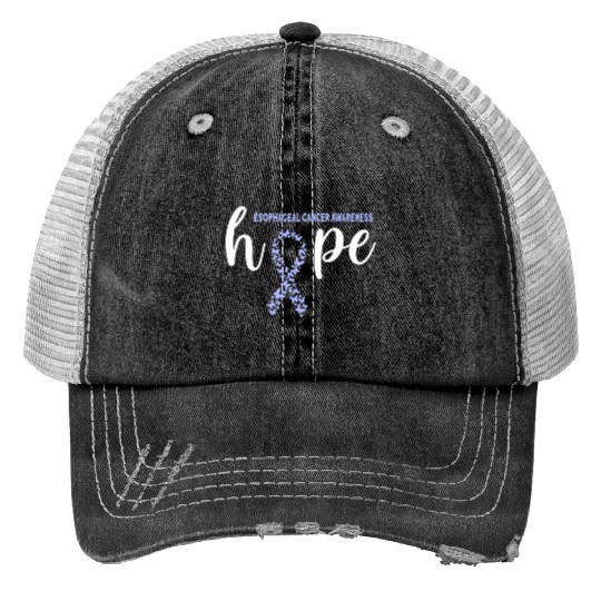 Hope Esophageal Cancer Awareness Print Trucker Hats