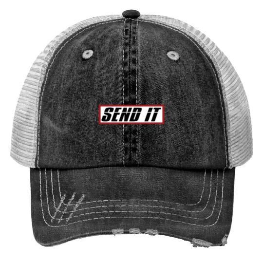 Send It Dirt Bike Bmx Offroad Print Trucker Hats
