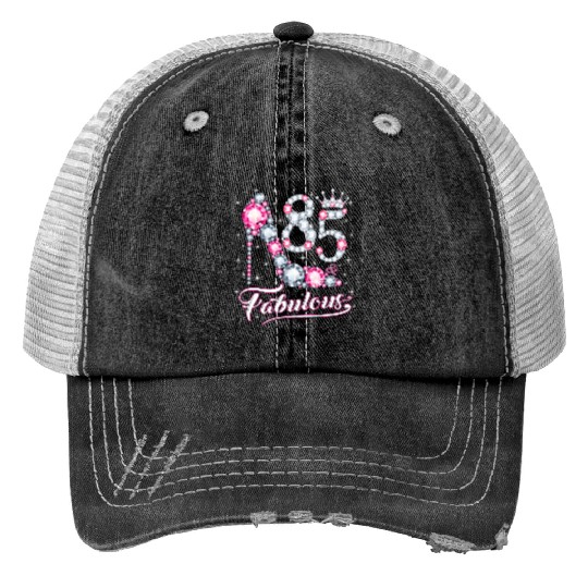 85 And Fabulous 1937 85Th For Ladies Print Trucker Hats