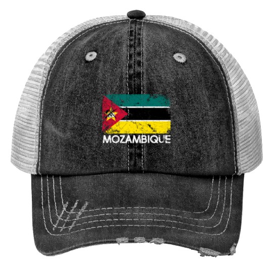 Mozambican Flag Made In Mozambique Print Trucker Hats