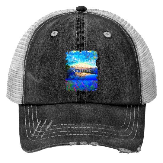 Switzerland nature Print Trucker Hats