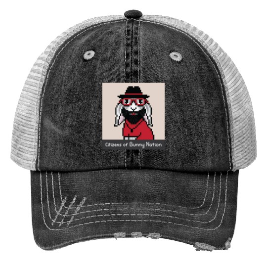 Citizens of Bunny Nation NFT #20 Artwork Print Trucker Hats
