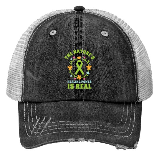 Mental Health Nature Environment Health Awareness Print Trucker Hats
