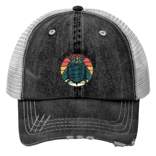 Live Laugh Lurk Print Trucker Hats