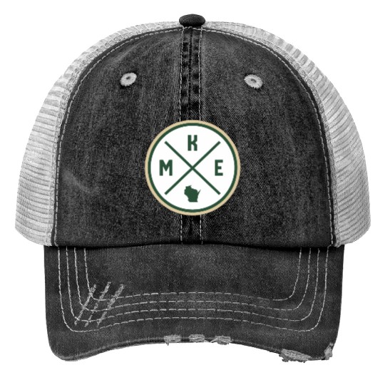 Milwaukee Circle Patch Green Print Trucker Hats