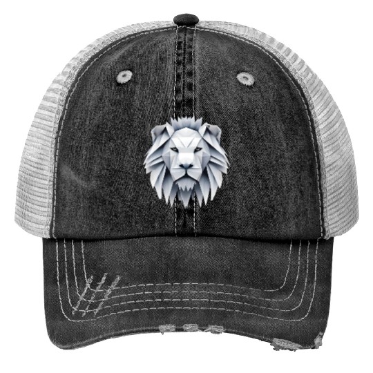 Origami lion - king of folding art Print Trucker Hats