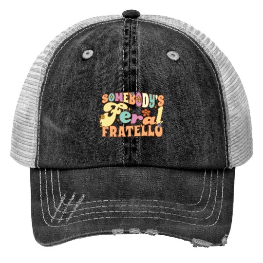 Somebody's Feral Brother Italian Brother Wild Print Trucker Hats