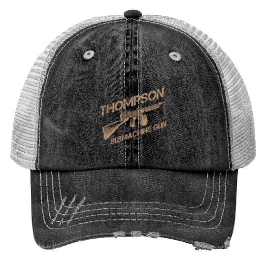 Thompson Submachine Gun | World War 2 Weapon Print Trucker Hats