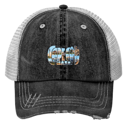 Cape Cod Massachusetts Ma Print Trucker Hats