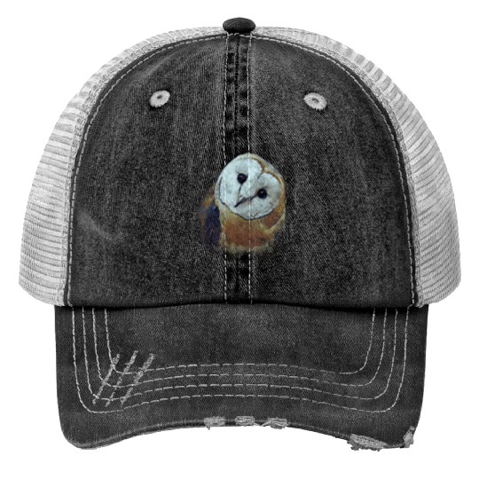 Barn Owl Painting Owl Print Trucker Hats