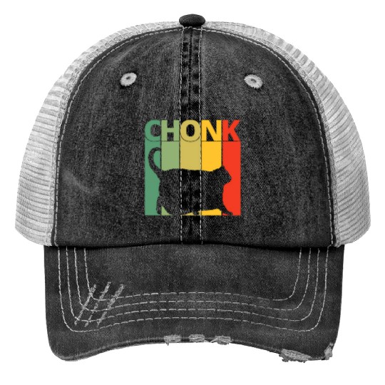 Cat Meme Chonk Dank Meme Chonk Print Trucker Hats